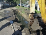 В Сухуме на улице Сахарова обвалилась часть ливневки